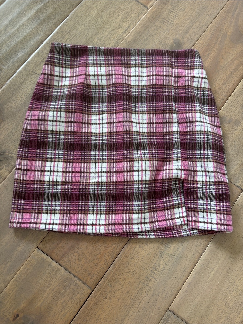 Girls 7/8 Art Class Pink Plaid Mini Skirt